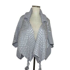 Candiss Cole Puckered Batwing Jacket Womens One Size Art to Wear Cardigan Boho